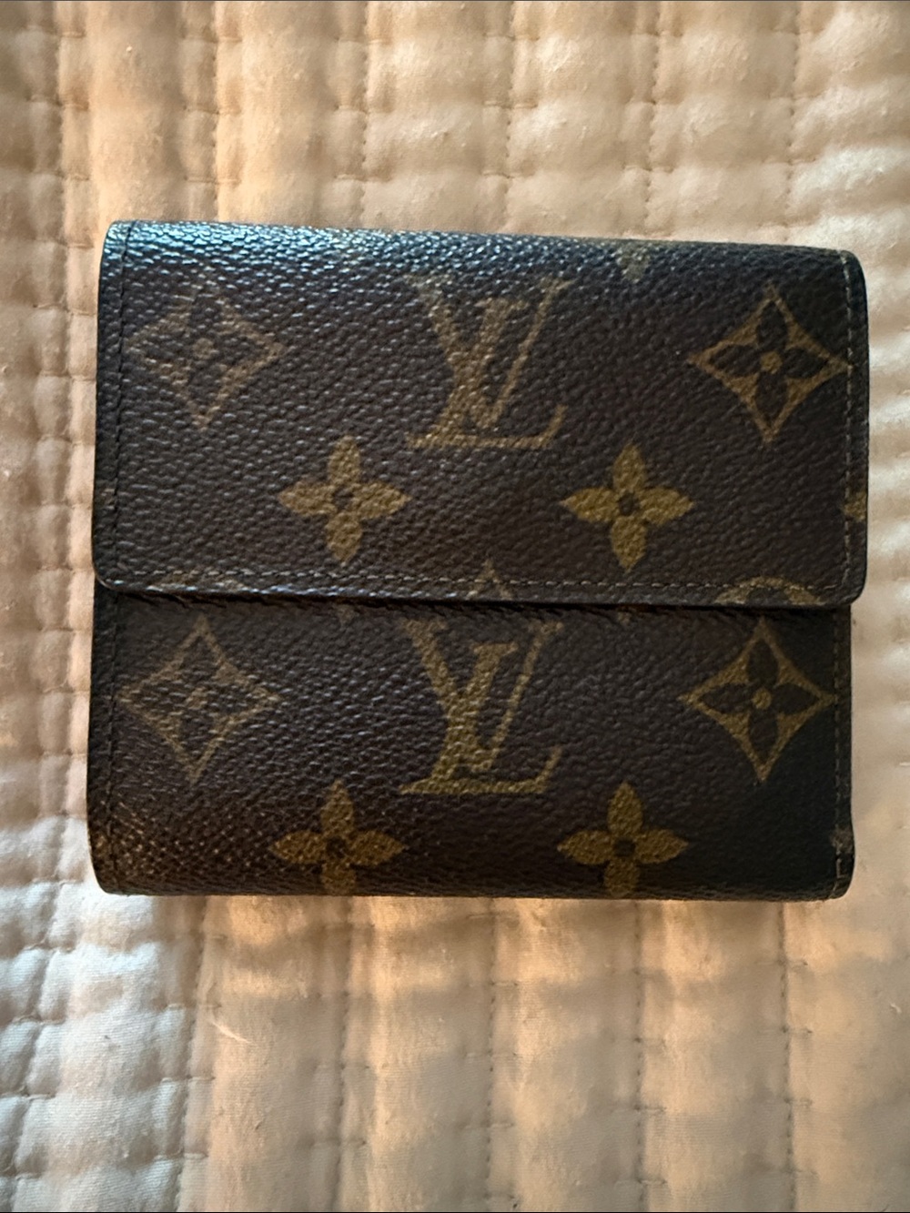 Louis Vuitton Monogram Trifold Wallet - Brown & Gold Accents